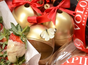 champagne y 3 deseos para navidad con caviar