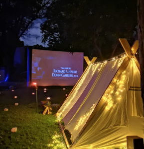 tipi noche cine garden cena